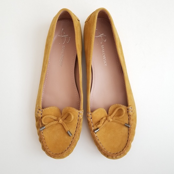b. makowsky Shoes - B. Makowsky Suede Loafer Mustard Yellow